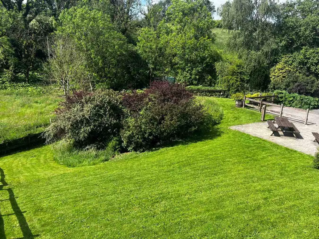 Merrymeet garden with valley views
