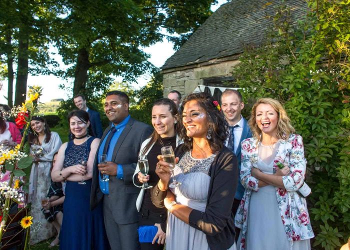 wedding celebration at hamps hall and barn Peak District 40 guests